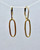 Gold vermeil mini oval hoop earrings