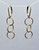 Gold vermeil triple hoop earrings
