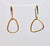 Triangular gold vermeil hoop earrings
