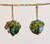 Apple tree lampworked lentil earrings