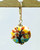 Autumn tree lampworked glass earrings