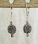 Balinese oval silver earrings
