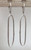 Fine silver oval hoop earrings