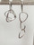 Triple triangle hoop earrings in fine silver