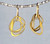 Triple triangle hoop earrings in Vermeil