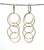 Quintuple gold vermeil hoop earrings