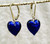 12mm Cobalt blue Venetian glass lined with silver foil
