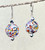Klimt silver foil lined Venetian glass lentil earrings