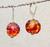 Cider sunset lentil shaped earrings