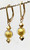 Gold foil lined Venetian glass 6mm spherical earrings