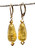 Gold foil tear drop Venetian glass earrings