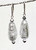 Silver foil tear drop Venetian glass earrings