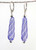 Cobalt blue and two thin white striped Murano glass goccia earrings