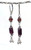 Tubular double garnet earrings