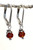 Faceted garnet earrings