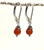 Round carnelian earrings