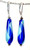 Cobalt and aqua yin yang Murano glass "goccia" earrings