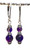 Classic double wrapped round amethyst earrings