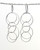 Quintuple silver vermeil hoop earrings