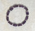 Amethyst and silver stretchy bracelet