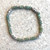 Green apatite and silver stretchy bracelet