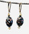 Gold and creamy white on Vintage black earrings