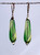 Grass and emerlad green yin yang Murano glass "goccia" earrings