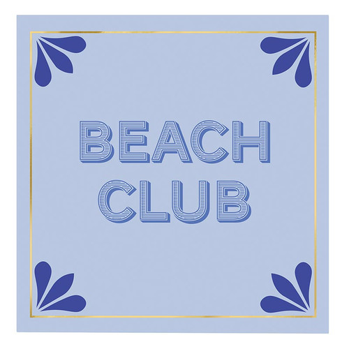 Foil Beverage Napkins - Beach Club - 20ct