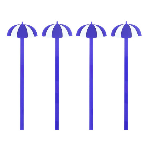 Acrylic Stir Sticks - Beach Umbrella - Set of 4