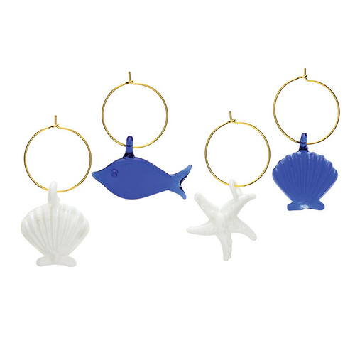Glass Wine Charms - Coastal
