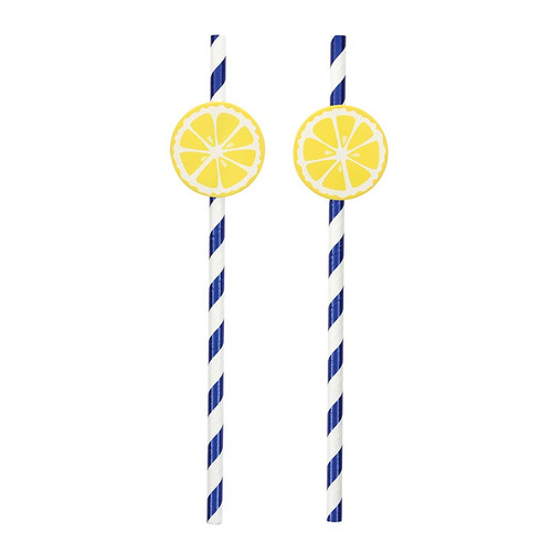 Paper Straw - Lemons - 12ct
