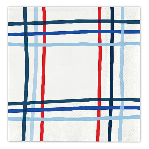 Beverage Napkins - 4th of July Plaid - 20ct