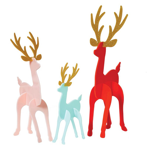 Acrylic Decoration - Deer 1- Set of 3