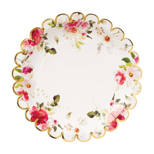 Paper Dinner Plate - Floral Heart