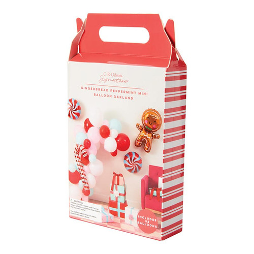 Gingerbread-Peppermint Mini Balloon Garland