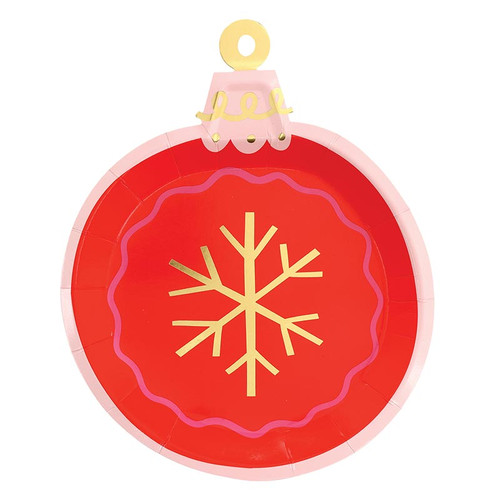 Foil Shaped Paper Plates - Ornament - 8ct