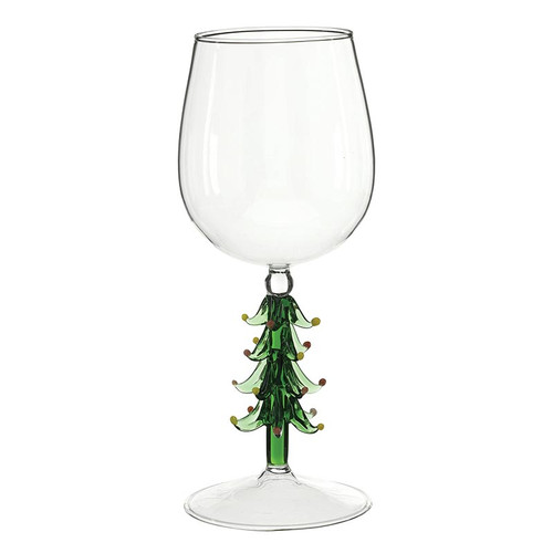 Tree Stem Wine Glass - Green