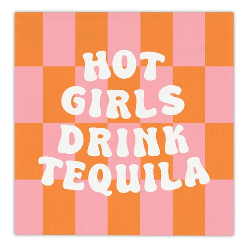 Beverage Napkins - Hot Girls Drink Tequila - 20ct