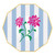Decagon Foil Paper Plates - Mahjong Floral - 8ct