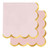 Foil Scalloped Napkins - Set of 2 Pink - 20ct
