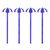 Acrylic Stir Sticks - Beach Umbrella - Set of 4