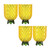 Acrylic Wine Glass - Pineapple - Set of 4