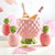 Ceramic Drink Cups - Pink Pineapple