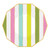 Decagon Foil Paper Plates - Stripes - 8ct