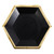 Paper Lunch Plate - Black Gold Hexagon