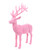 30" Standing Flocked Deer - Pink