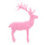 30" Standing Flocked Deer - Pink