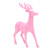 18" Standing Flocked Deer - Pink