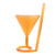Cocktail Glass with Built-In Straw - Orange