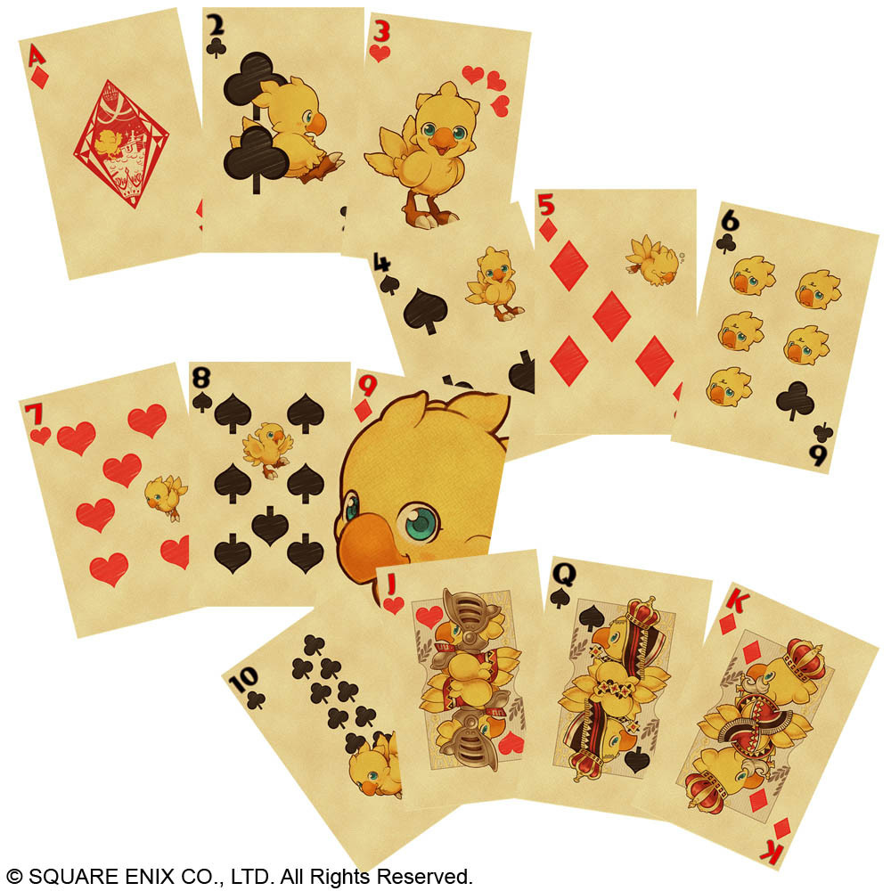SQUARE ENIX Chocobo Spielkarten – 52 Blatt, Englische Version, Mit Niedlichen Chibi-Designs